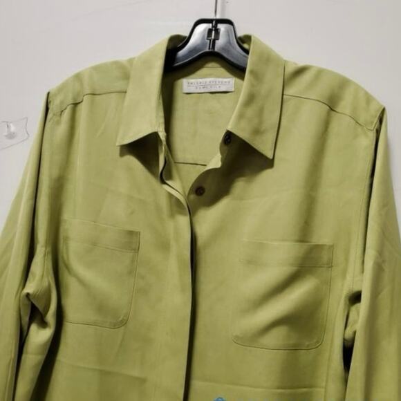 Valerie Stevens 12 Pure Silk Button Up Blouse Shirt - Picture 2 of 7